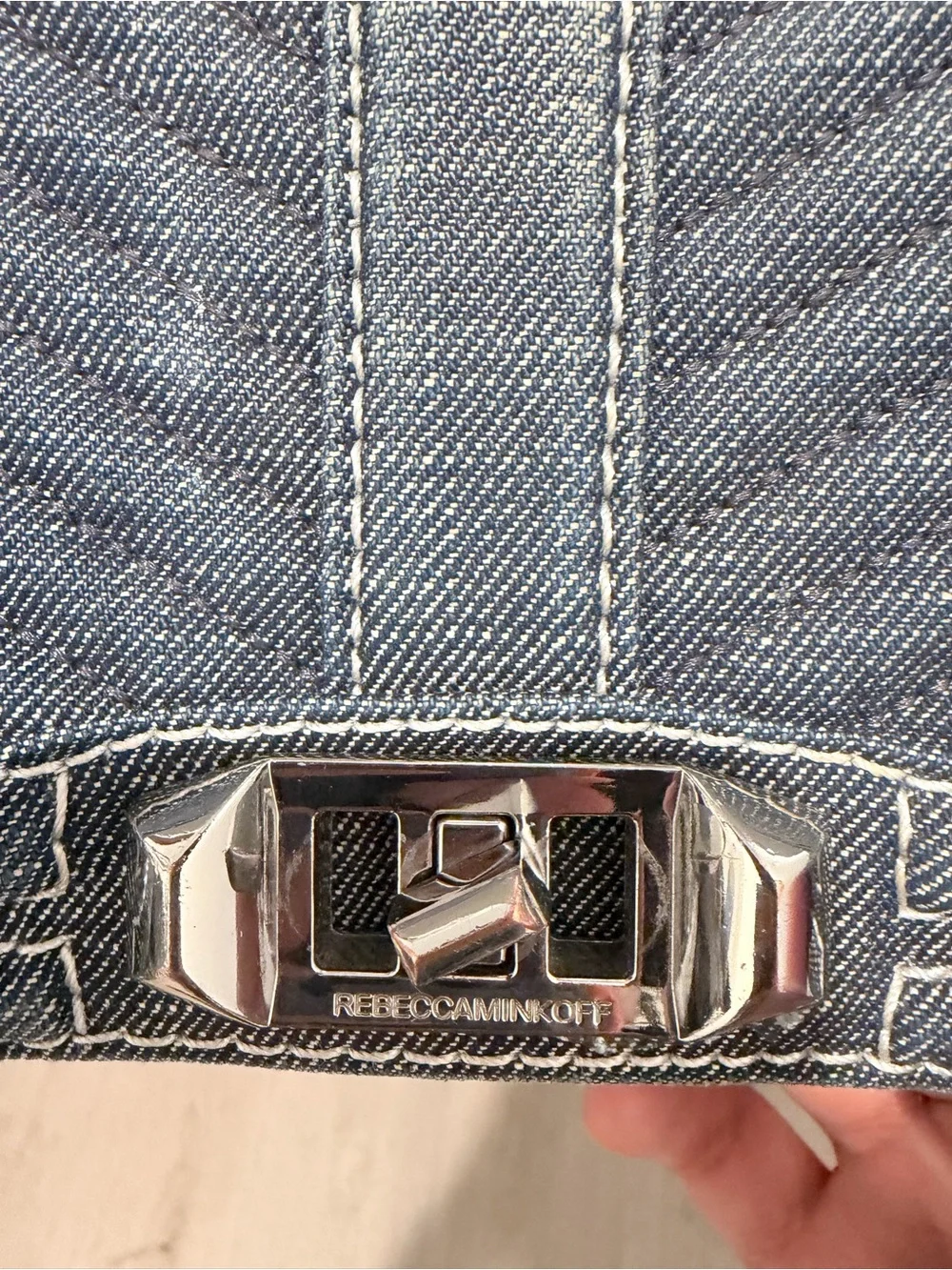 Rebecca Minkoff Gray Quilted Velvet Chain Crossbody